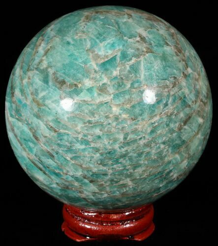 Polished Amazonite Crystal Sphere - Madagascar #51625